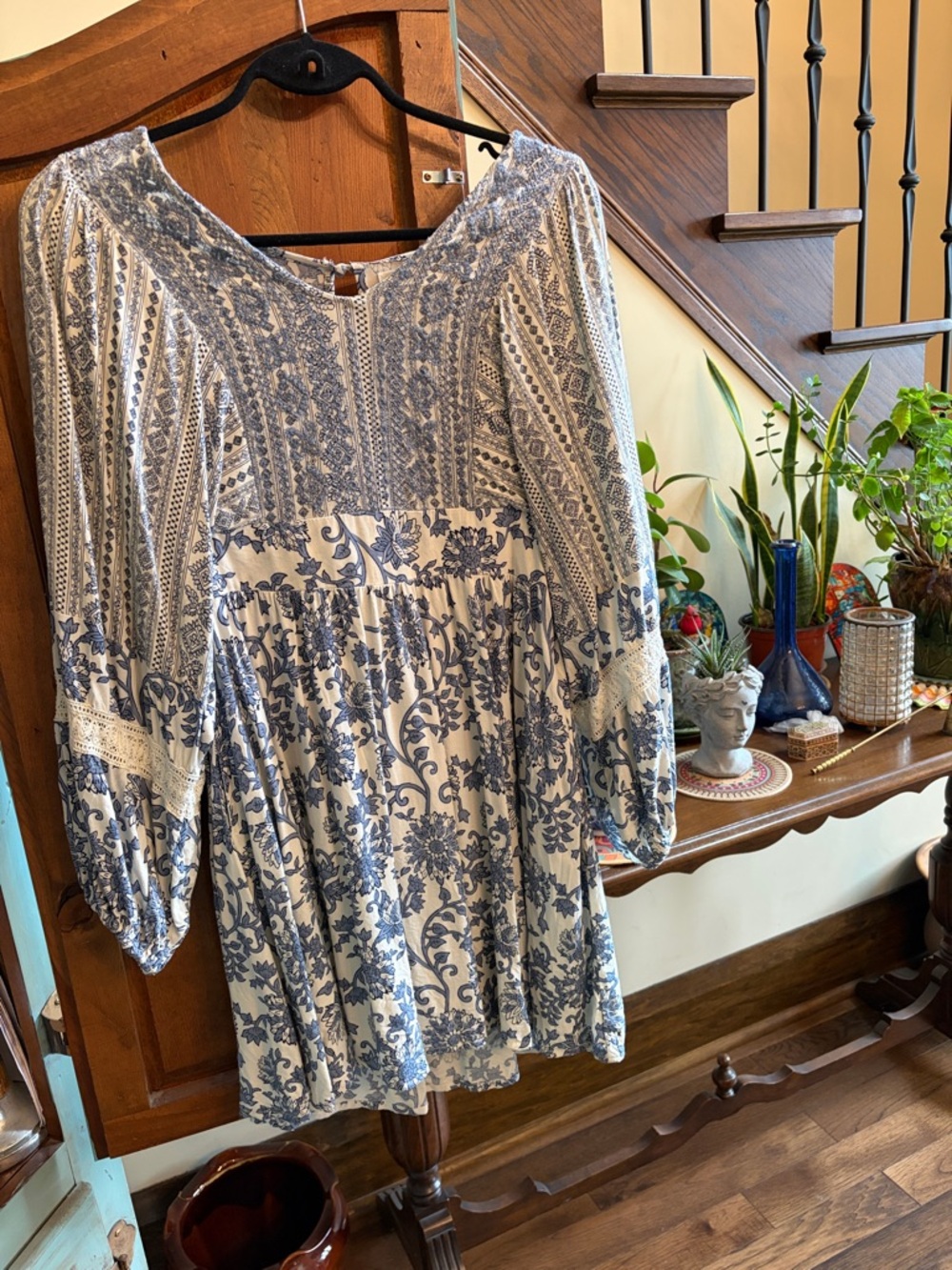 Woman's Boho Dress 100% Rayon Large
